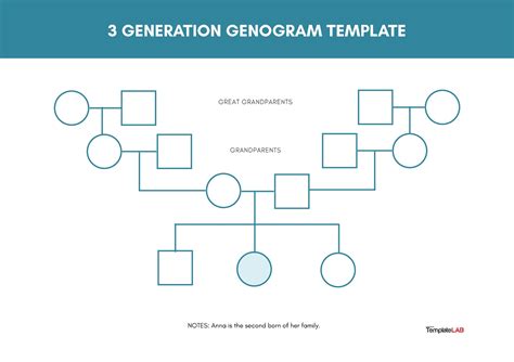 Free 3 Generation Genogram Template